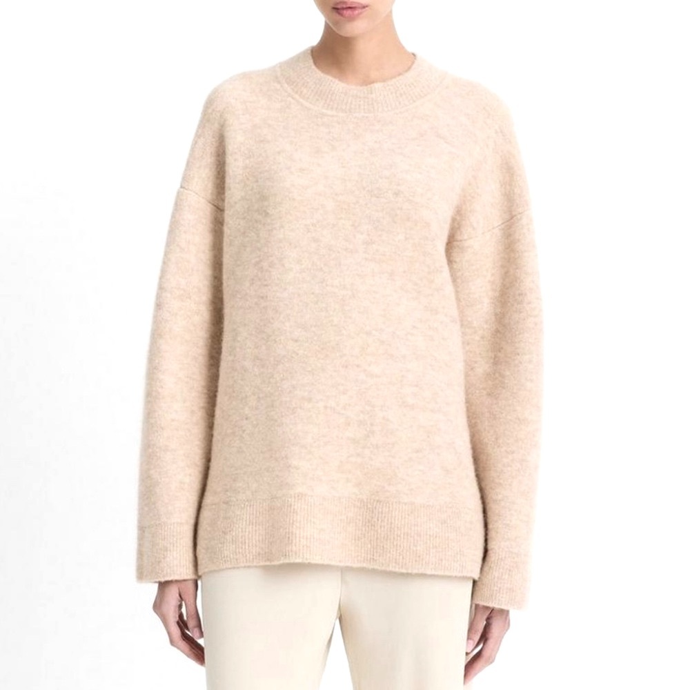 Vince Textured Soft Sculpted Crew Neck Sweater NWOT